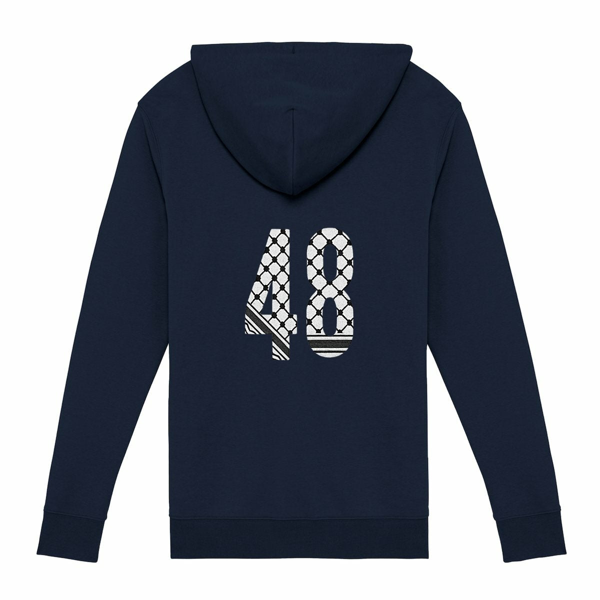 Sudadera con cremallera unisex: 48 blanco - espalda_0