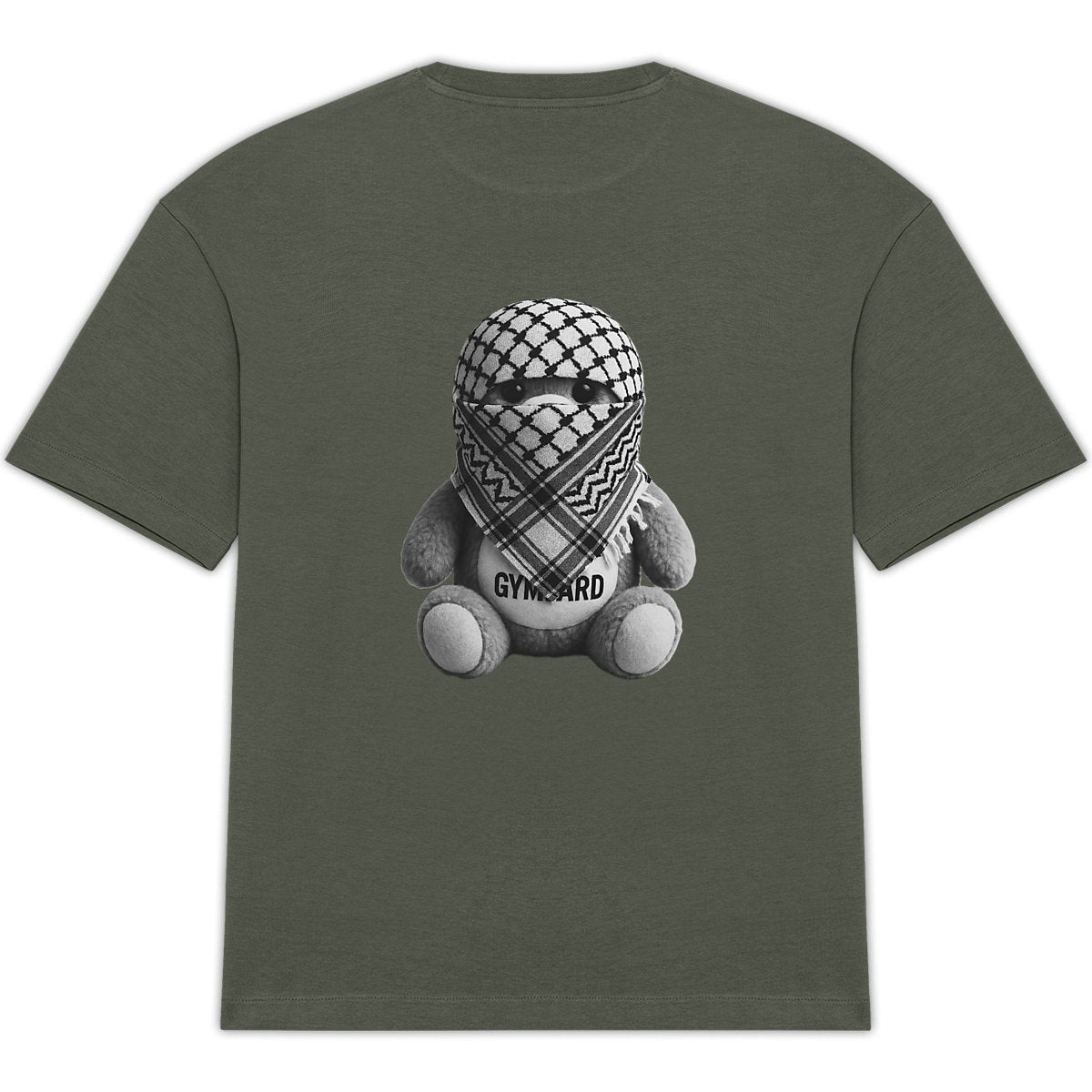 Camiseta oversize unisex; arabe oso NEGRO - espalda_1