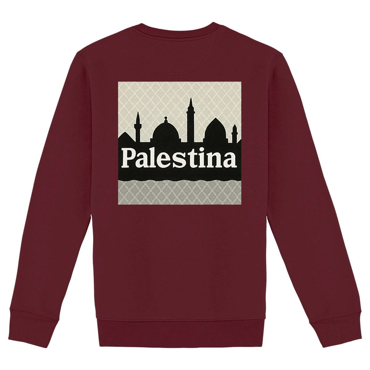 Sudadera unisex de alto gramaje; Patagonia - espalda_burdeos