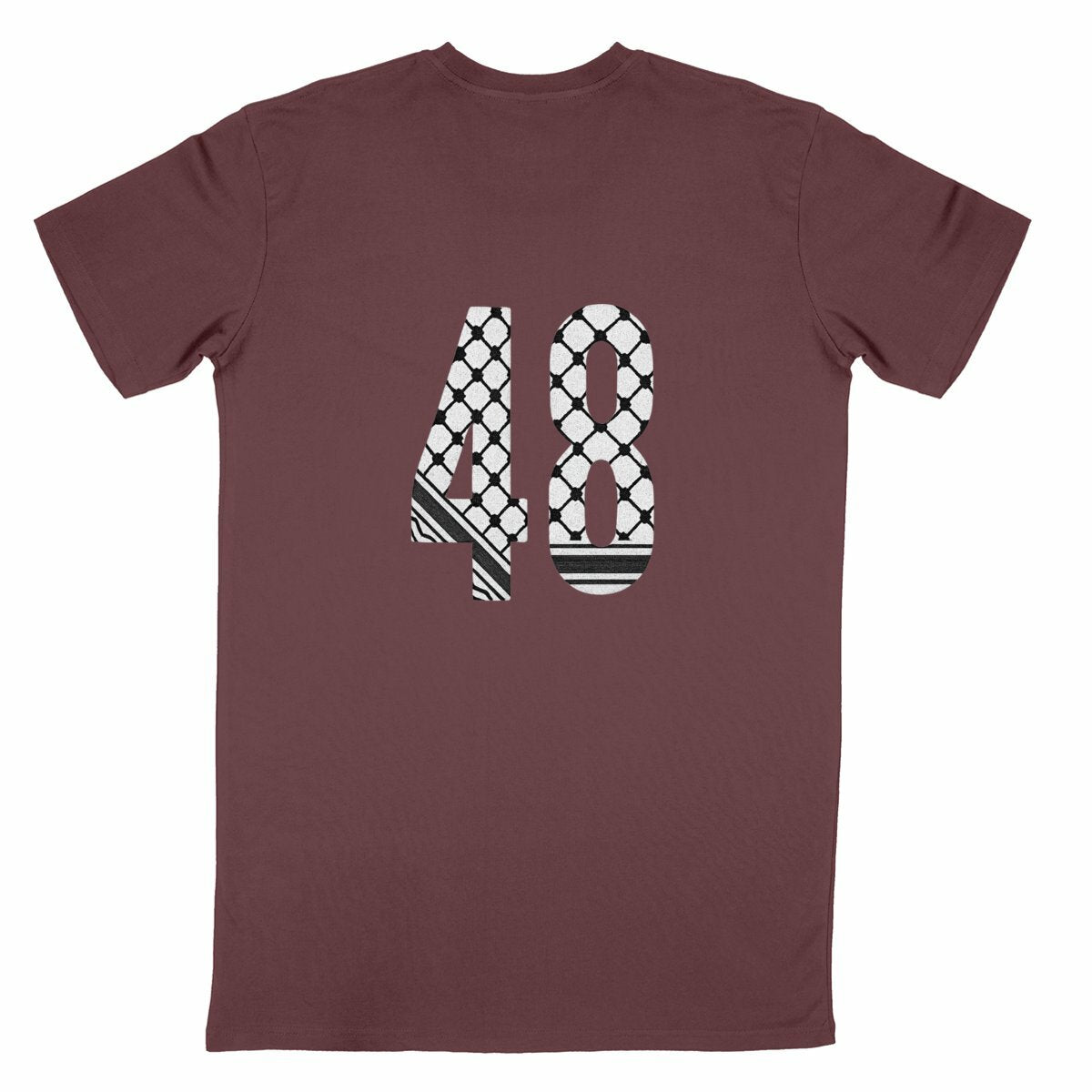 Camiseta clásica unisex: ARABE 48 - espalda_vino