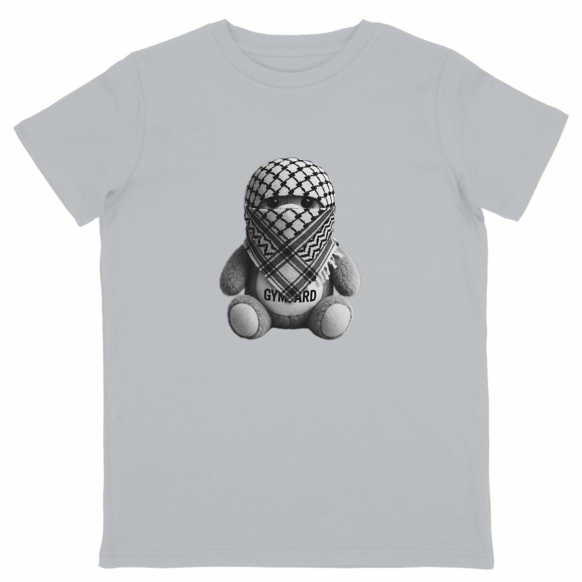 Camiseta ligera para niños: osito - frente_grisjaspeado