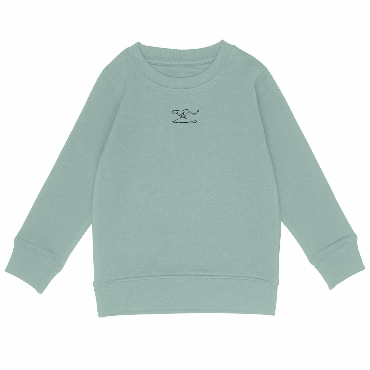 Sudadera ligera para niños: logo simple - frente_verde