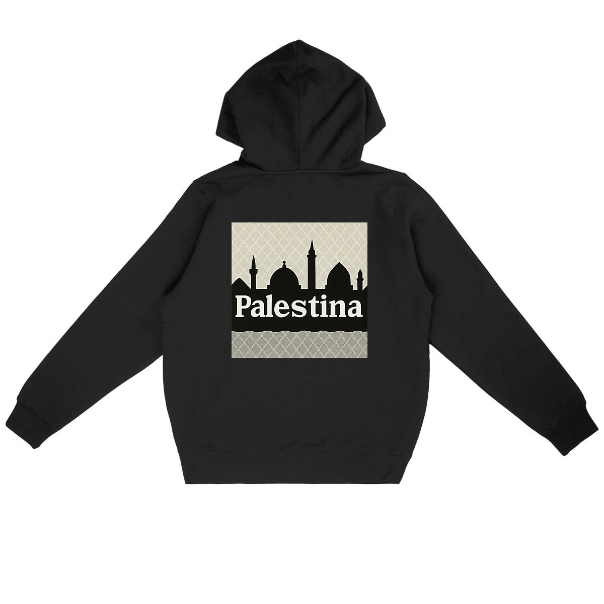 Sudadera ligera con capucha unisex: Logo + negro - back_negro