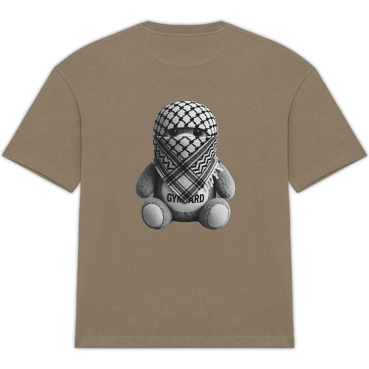 Camiseta oversize unisex; arabe oso NEGRO - espalda_0