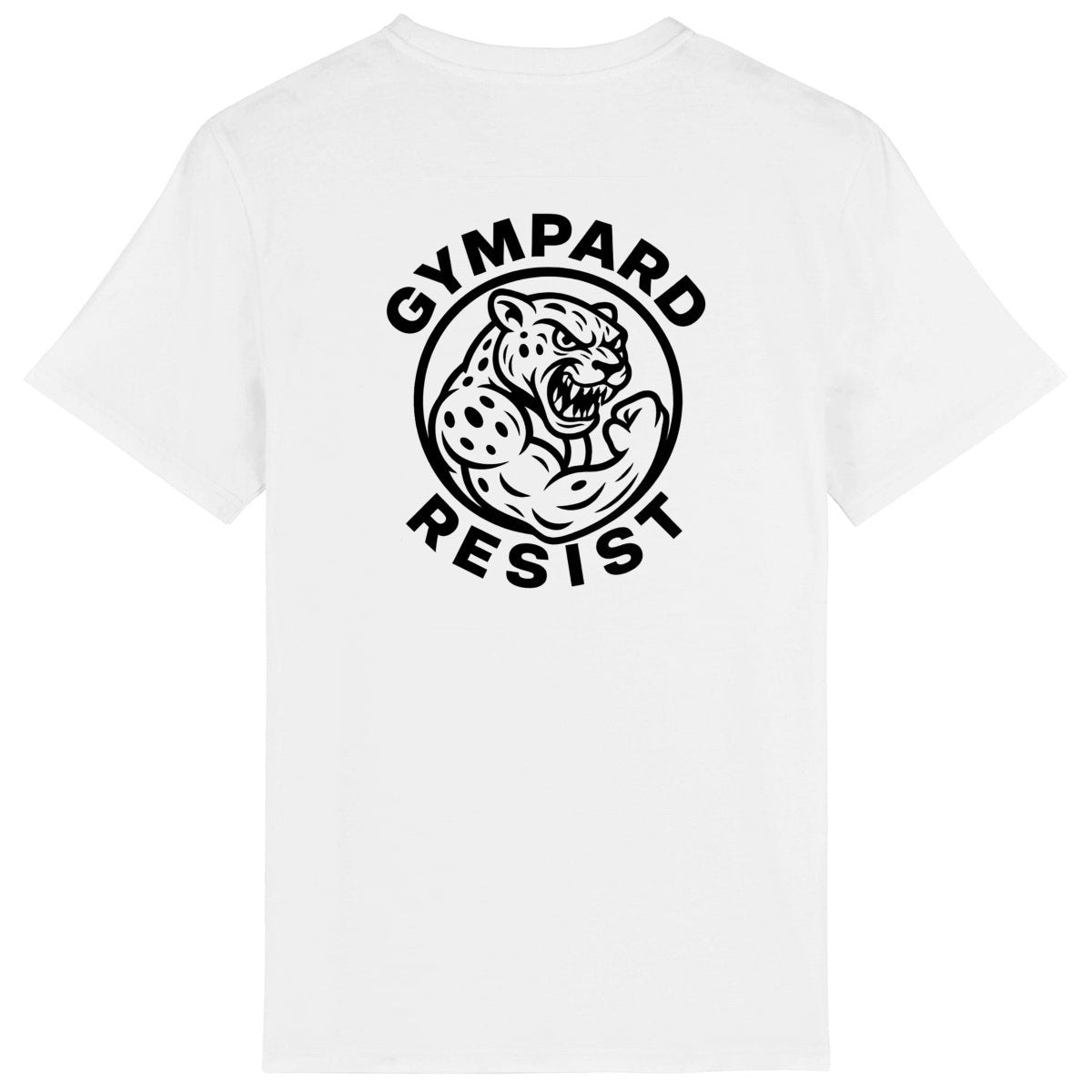 Camiseta pesada unisex: LOGO+ ressit blanco - espalda_0