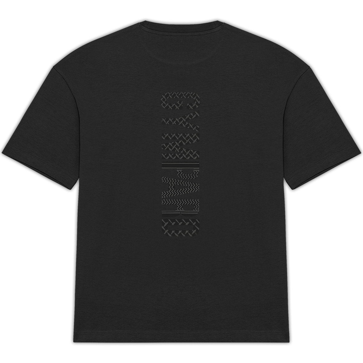 Camiseta oversize unisex: simple+ nombre, blanco - espalda_2