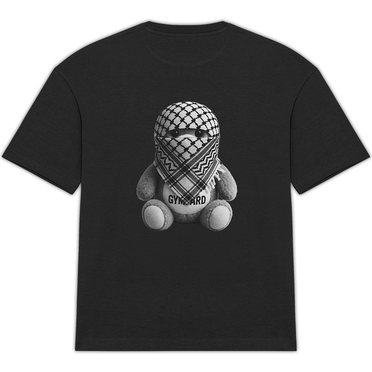 Camiseta oversize unisex; arabe oso NEGRO - espalda_2