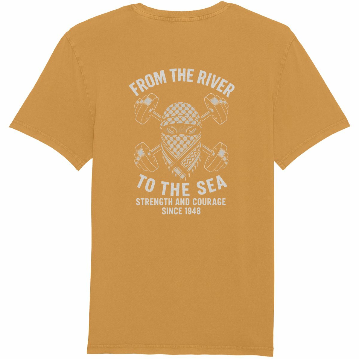 Camiseta unisex vintage: ftrts - espalda_amarillo