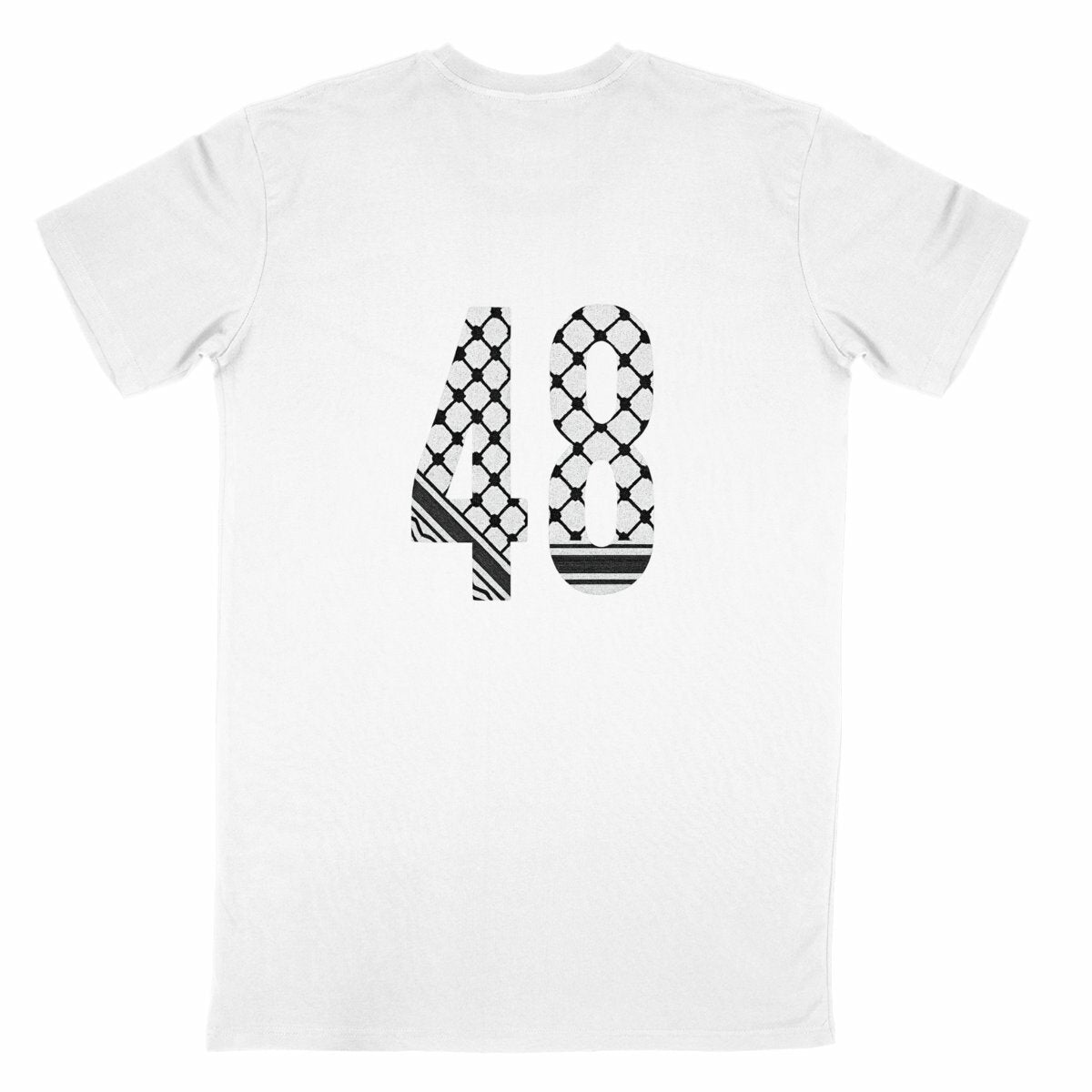 Camiseta clásica unisex: ARABE 48 - espalda_blanco
