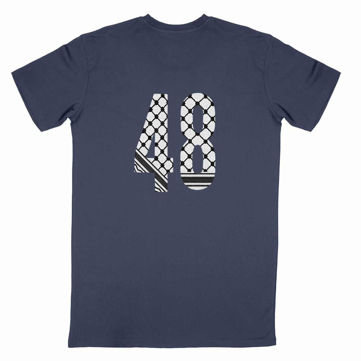 Camiseta clásica unisex; arabe+ 48 negro - espalda_marino