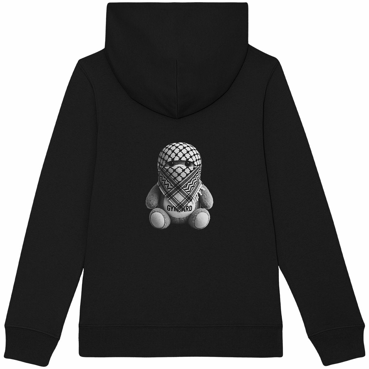 Sudadera con capucha niños Heavyweight: logo + osito - espalda_negro