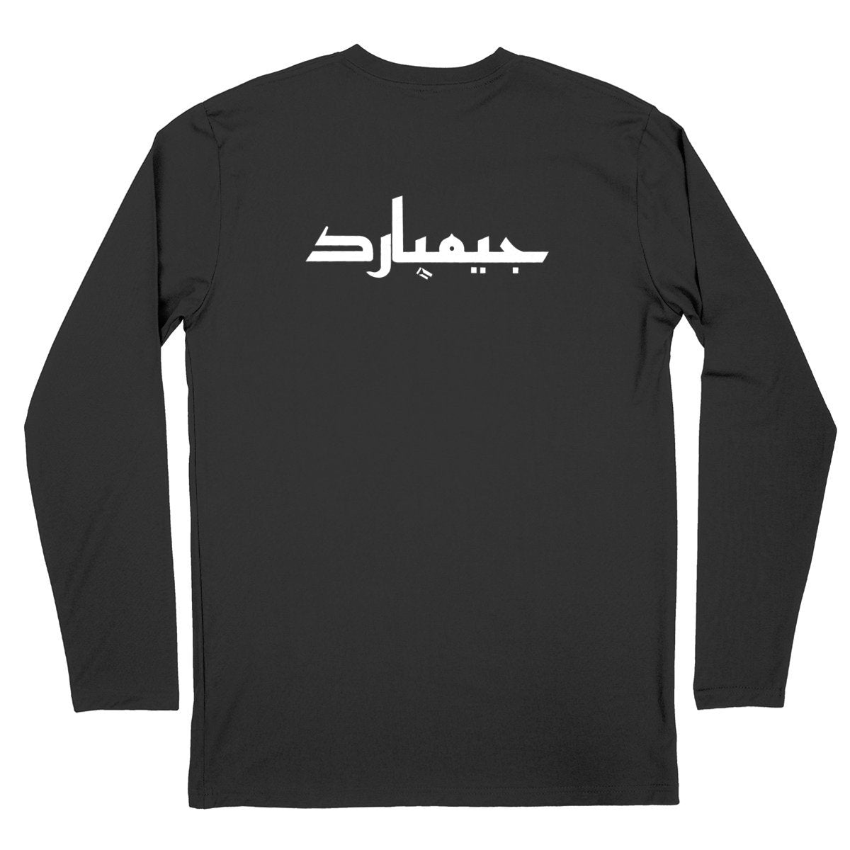 Camiseta clásica de manga larga para hombre; logo - espalda_negro