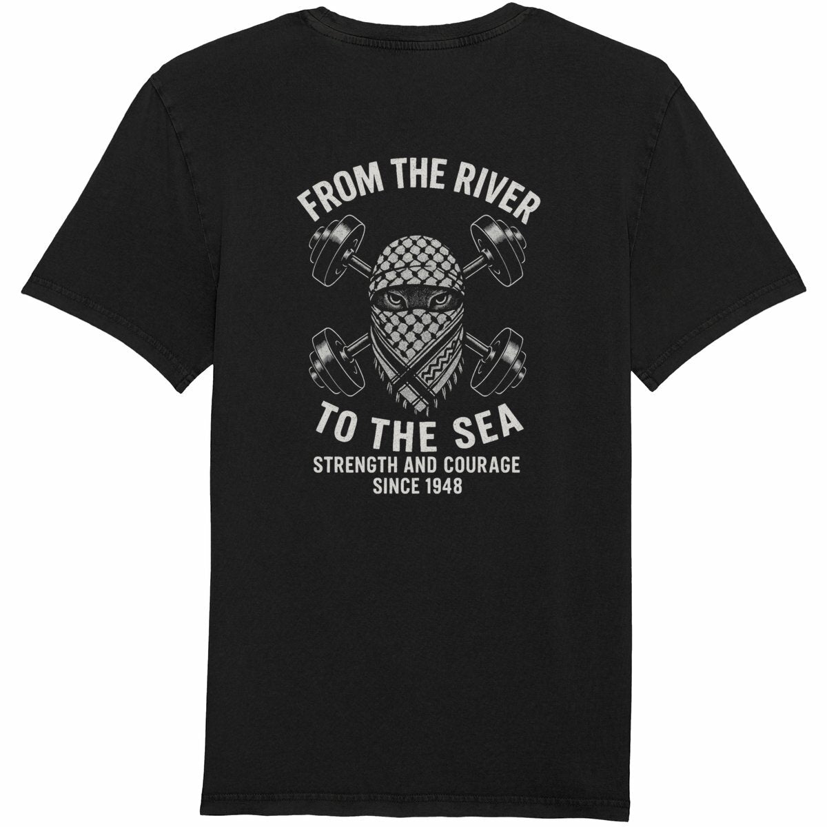 Camiseta unisex vintage: ftrts - espalda_negro