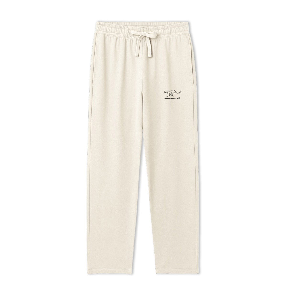 Pantalones de chándal unisex holgados_blanco - frente_0