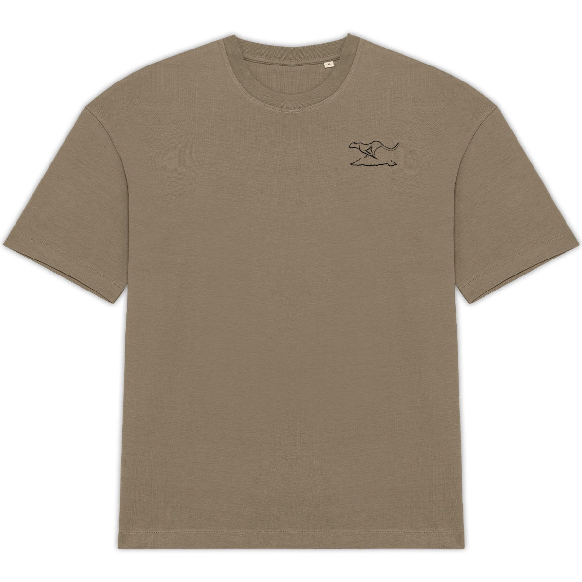 Camiseta oversize unisex: logo simple blanco - frente_0