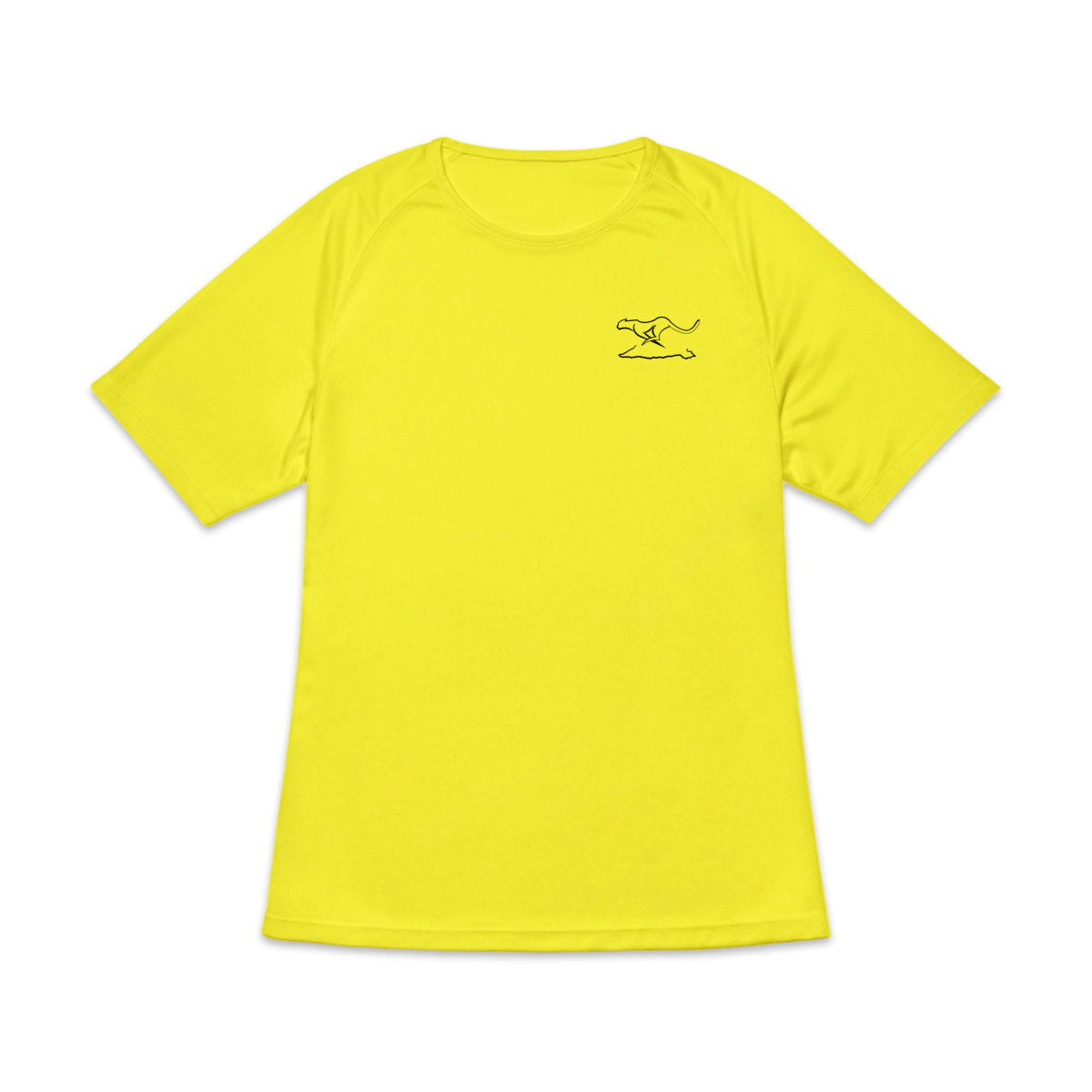 Camiseta deportiva reciclada para mujer; logo simple - frente_1