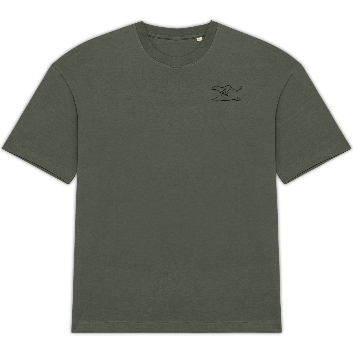 Camiseta oversize unisex: logo simple blanco - frente_1