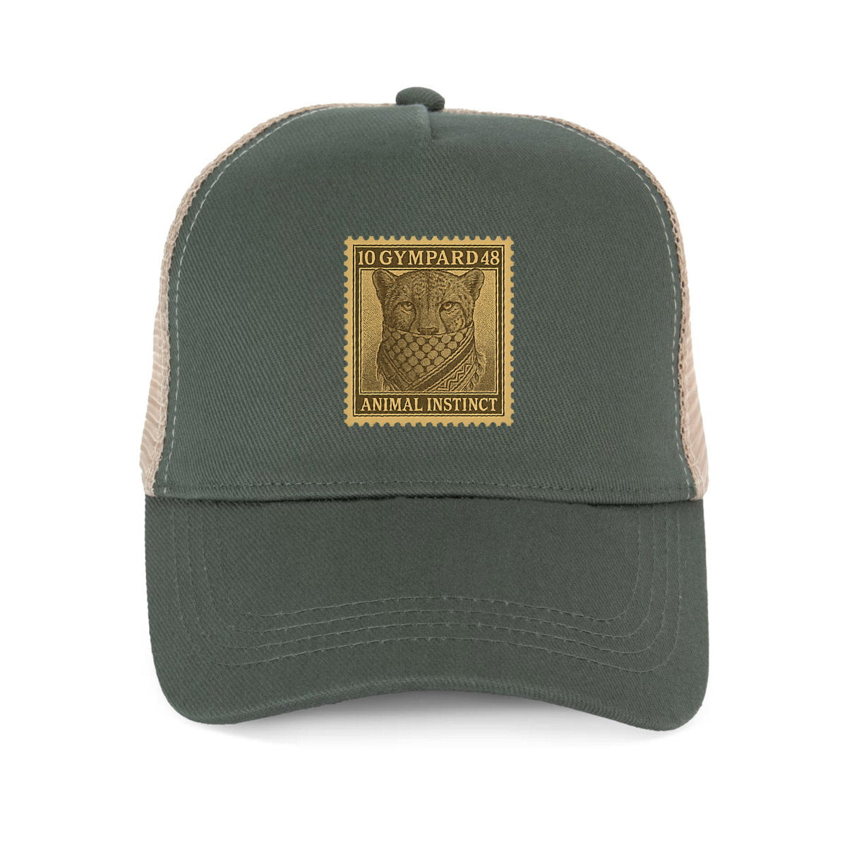 Gorra Trucker ecorresponsable: sello guepardo - frente_2