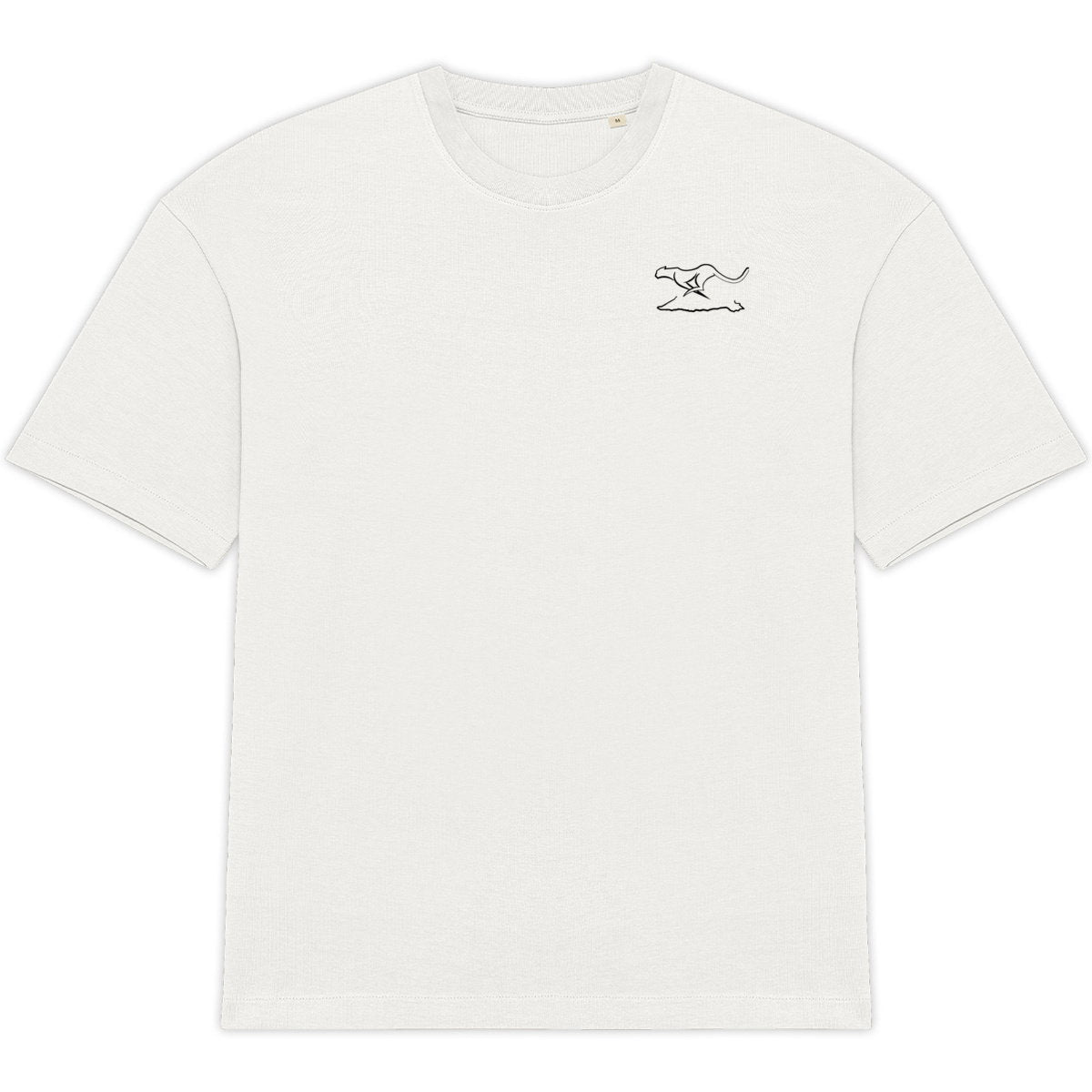Camiseta oversize unisex: logo simple blanco - frente_2