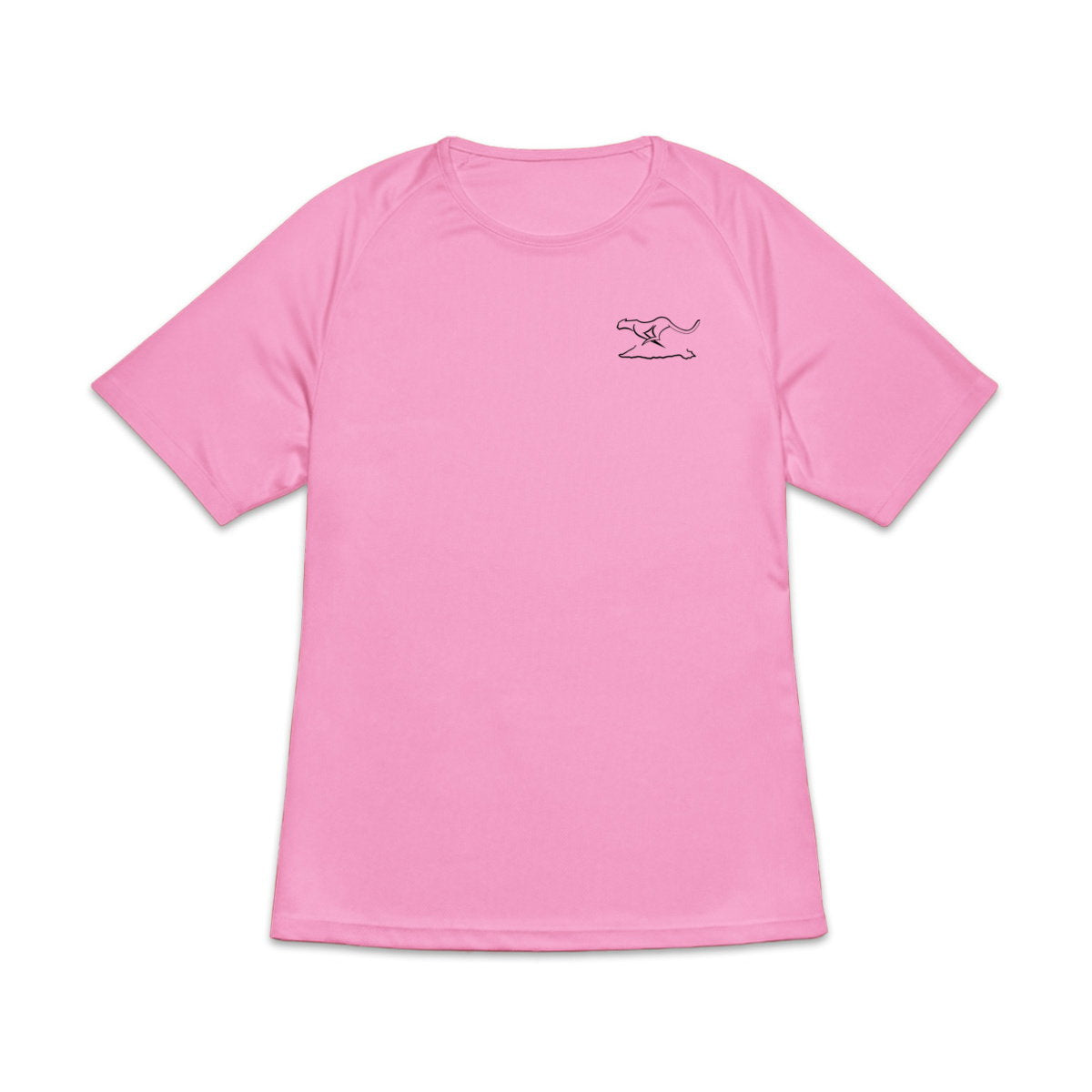 Camiseta deportiva reciclada para mujer; logo simple - frente_3