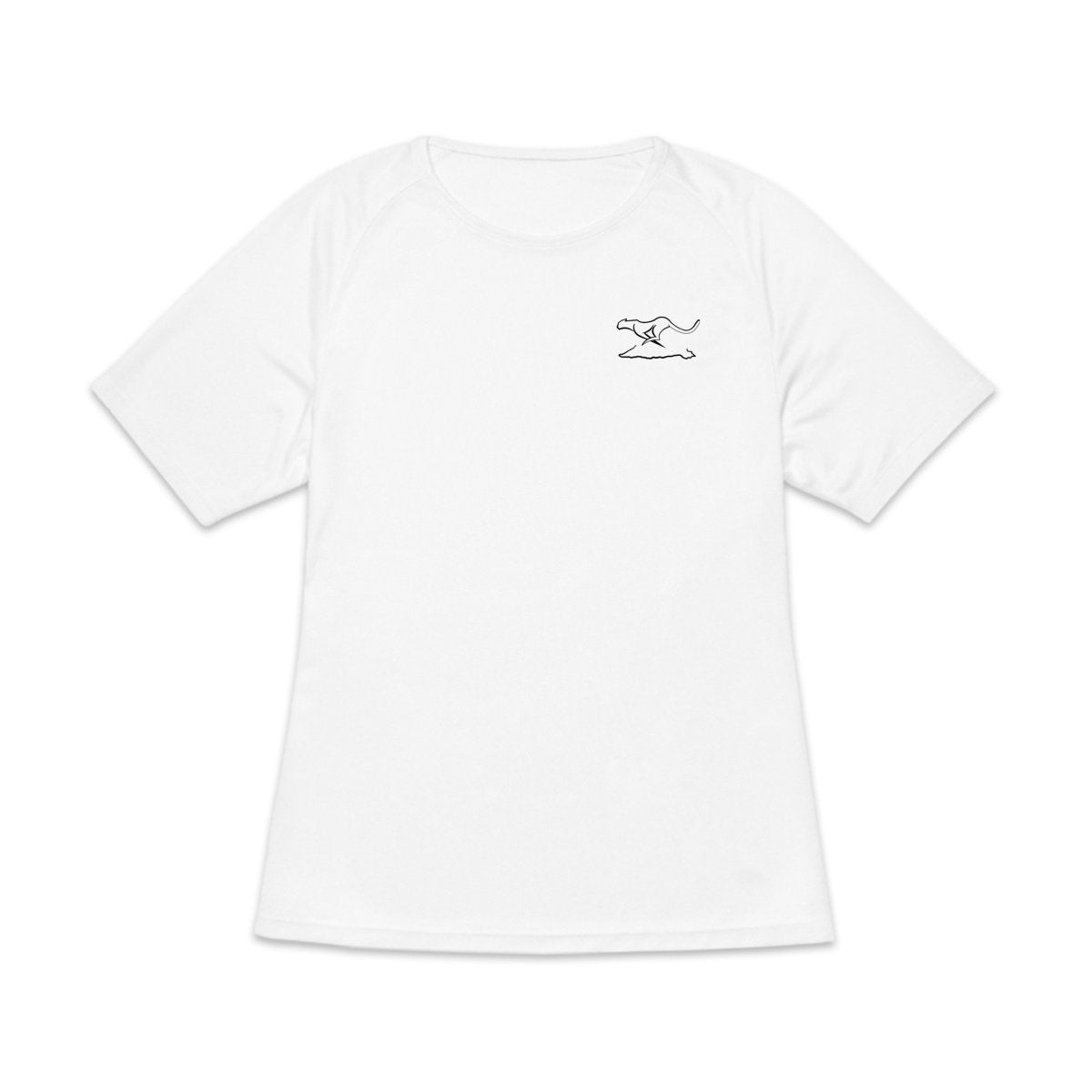 Camiseta deportiva reciclada para mujer; logo simple - frente_4