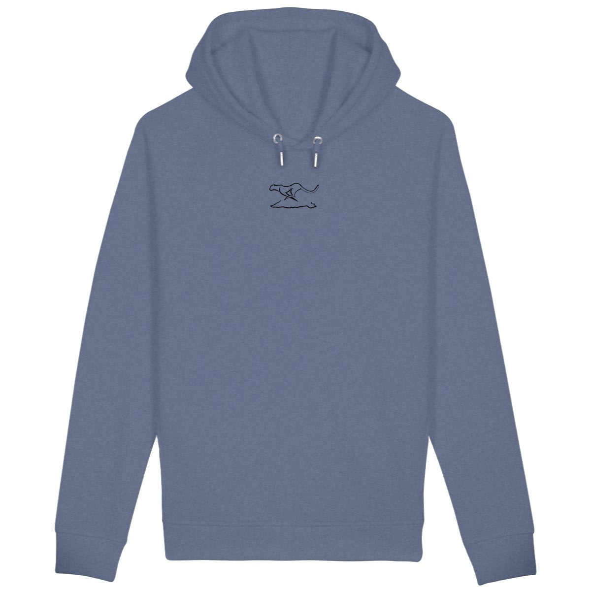 Sudadera unisex con capucha y bolsillo lateral:RESIST - frente_azulíndigo