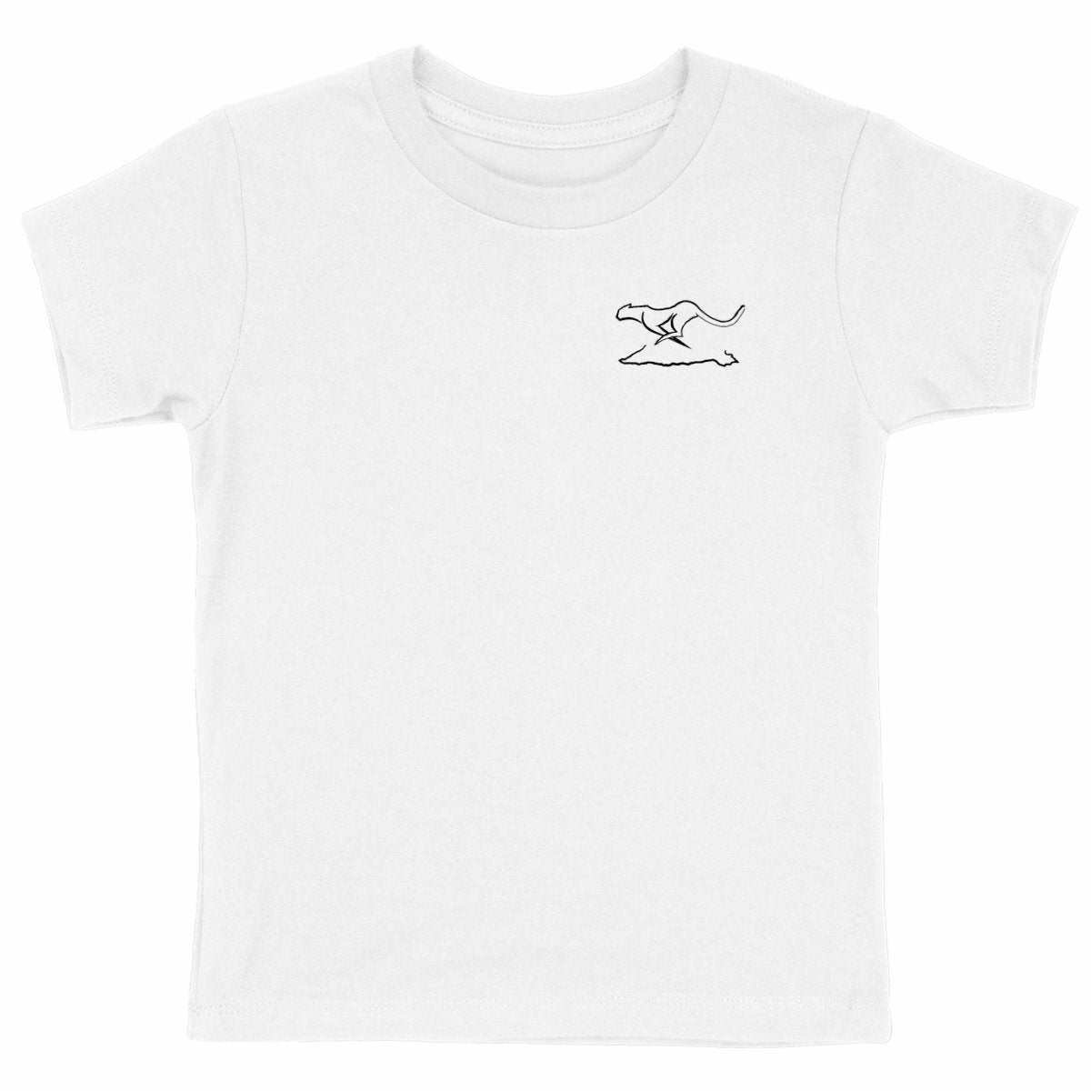 Camiseta pesada para niños: logo simple - frente_blanco