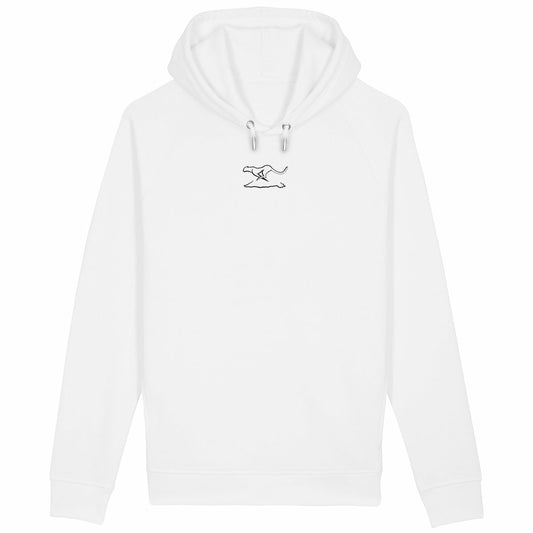 Sudadera unisex con capucha y bolsillo lateral:RESIST - frente_blanco