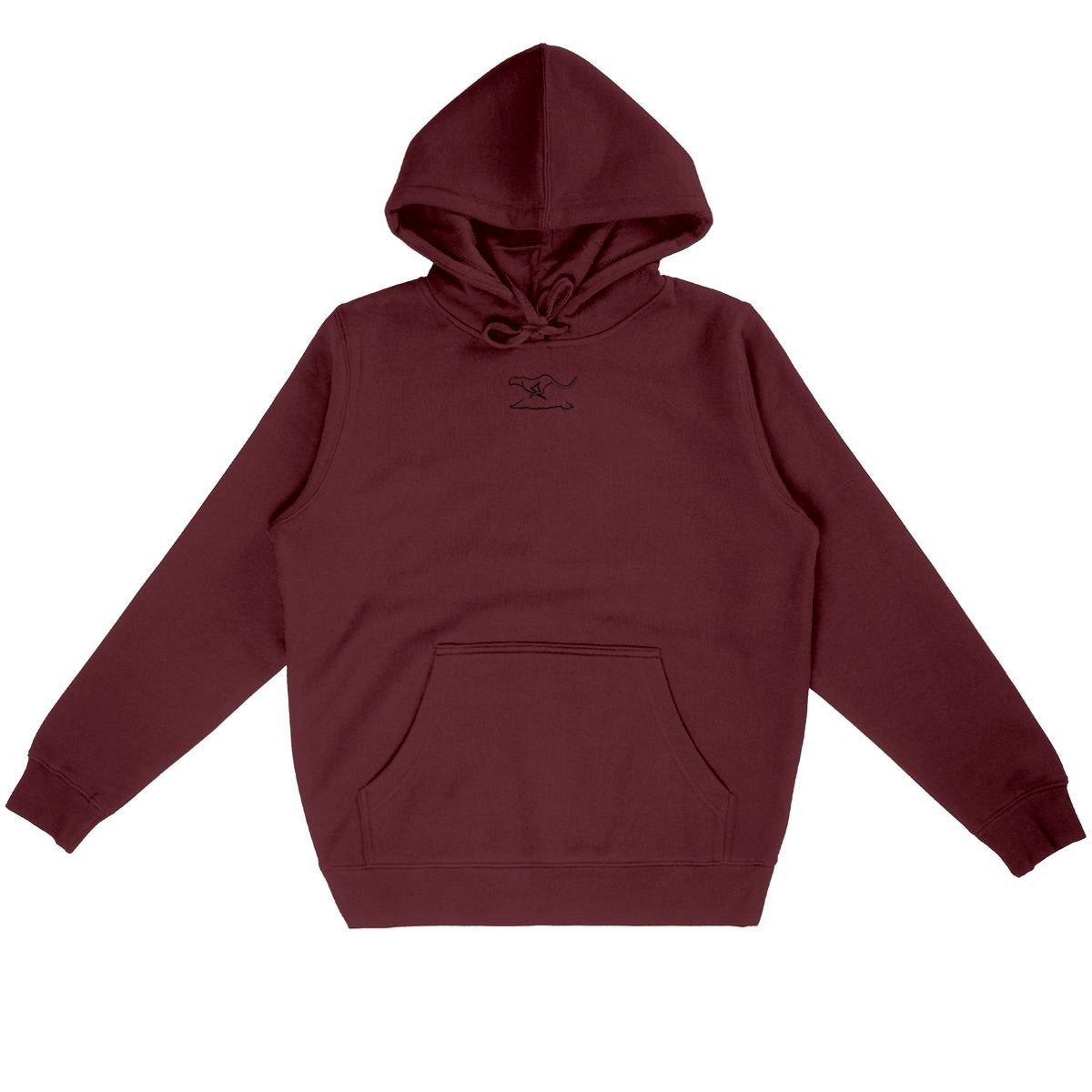 Sudadera ligera con capucha unisex:PALESTINA - frente_burdeos