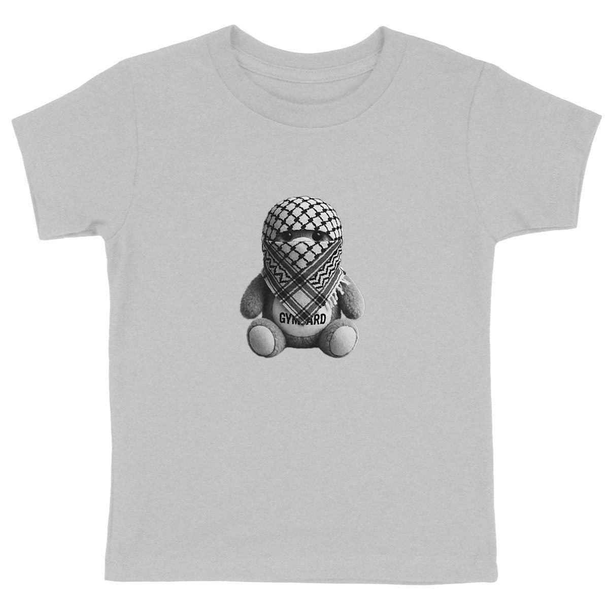 heavyweight T-Shirt Kind; Teddy - frente_grisjaspeado