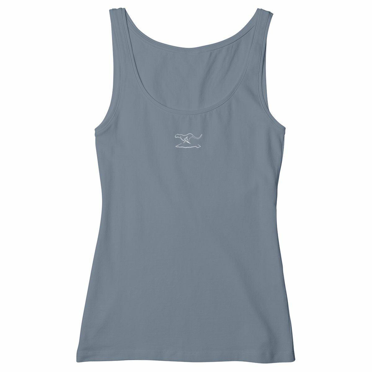Damen-Tank-Top mit schmaler Passform; camiseta mujer - frente_grismineral