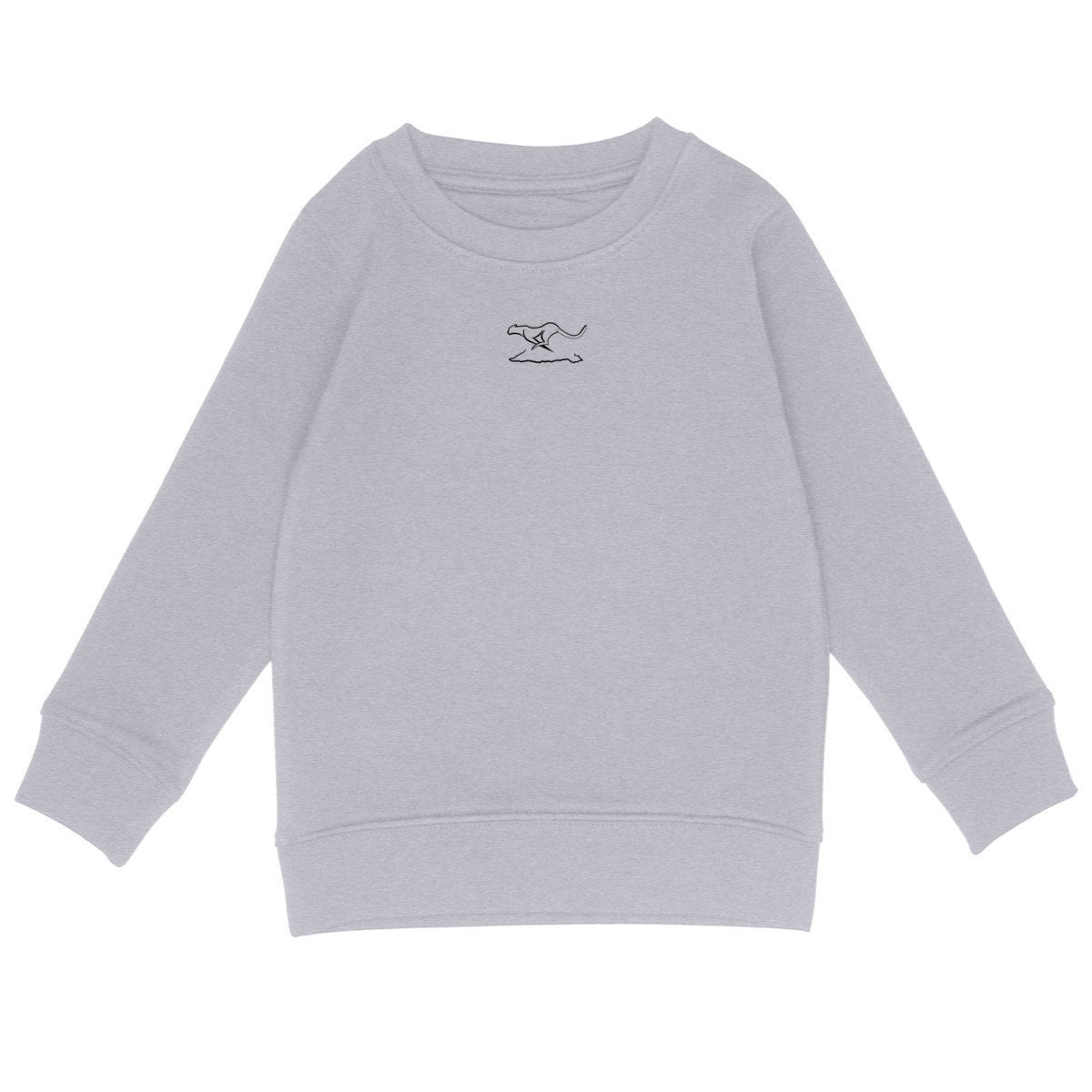Sudadera ligera para niños: logo simple - frente_heidekrautgrau