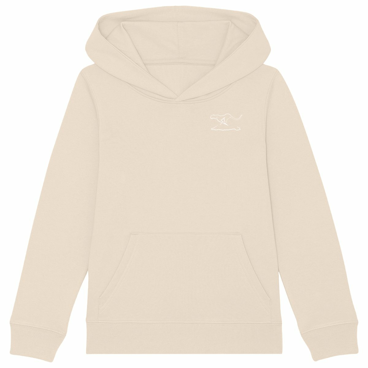 Sudadera con capucha niños Heavyweight: logo + osito - frente_marfil