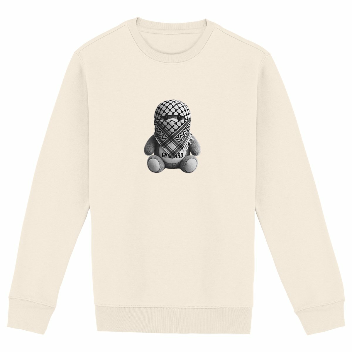 Sudadera unisex de alto gramaje; OSITO - frente_marfil