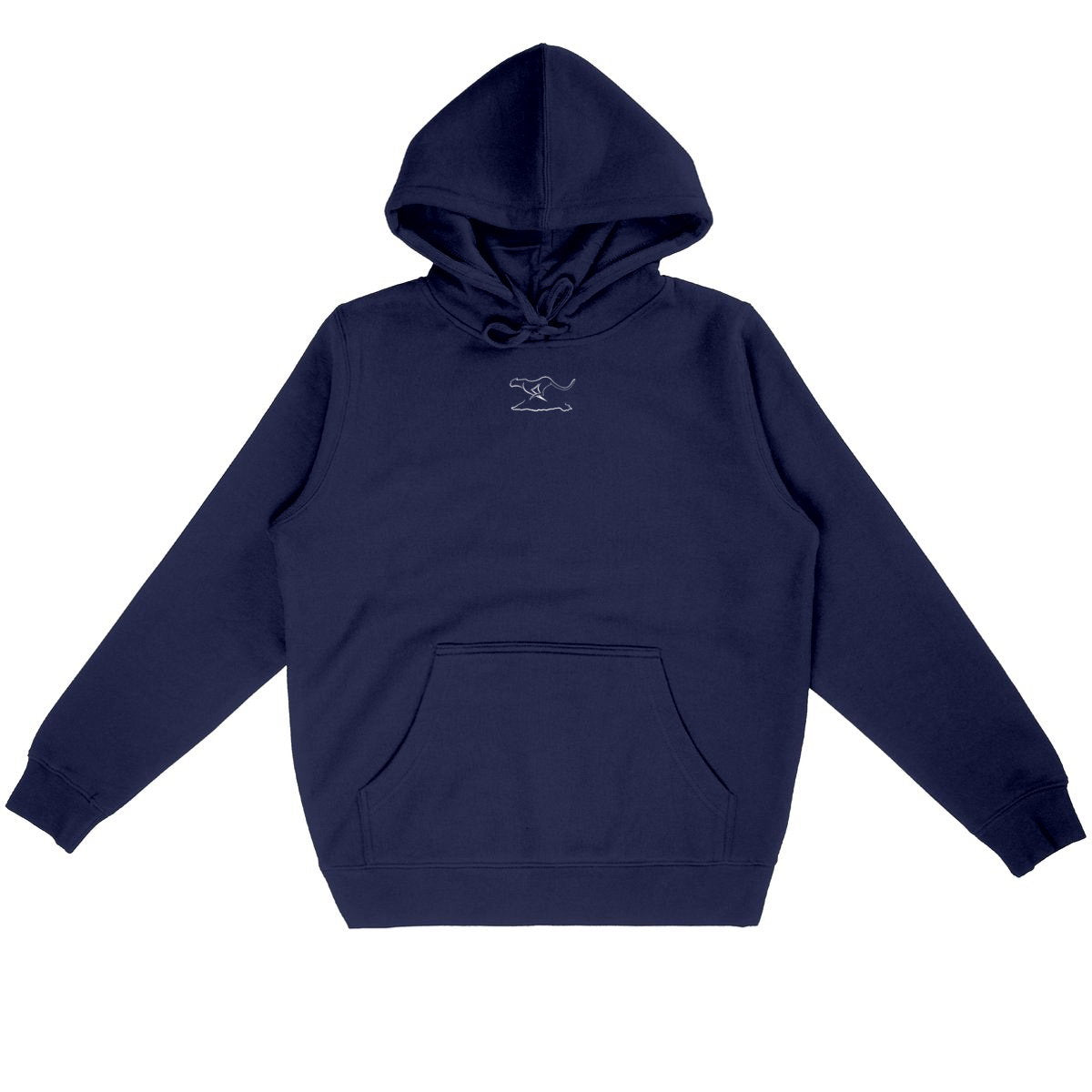 Sudadera ligera con capucha unisex: Logo + negro - frente_marino