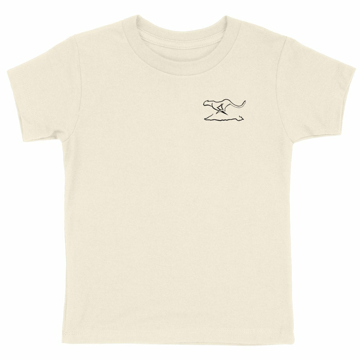 Camiseta pesada para niños: logo simple - frente_natural