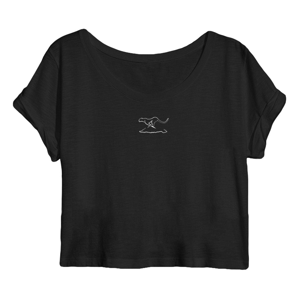 Top de mujer; camiseta - frente_negro
