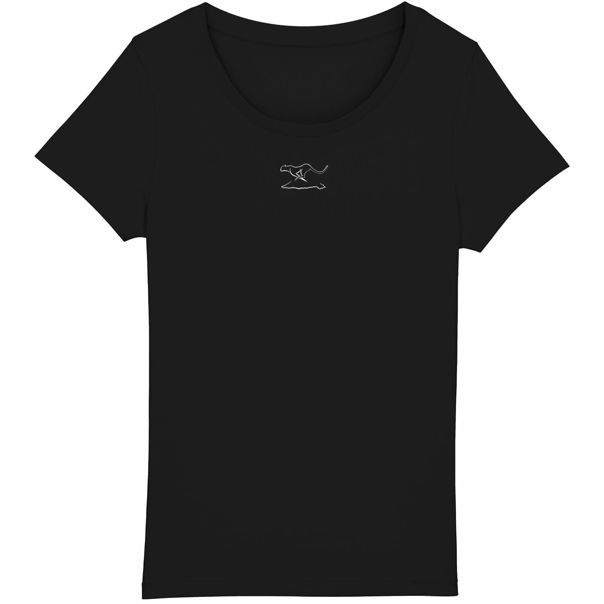 Camiseta ligera para mujer: simple - frente_negro
