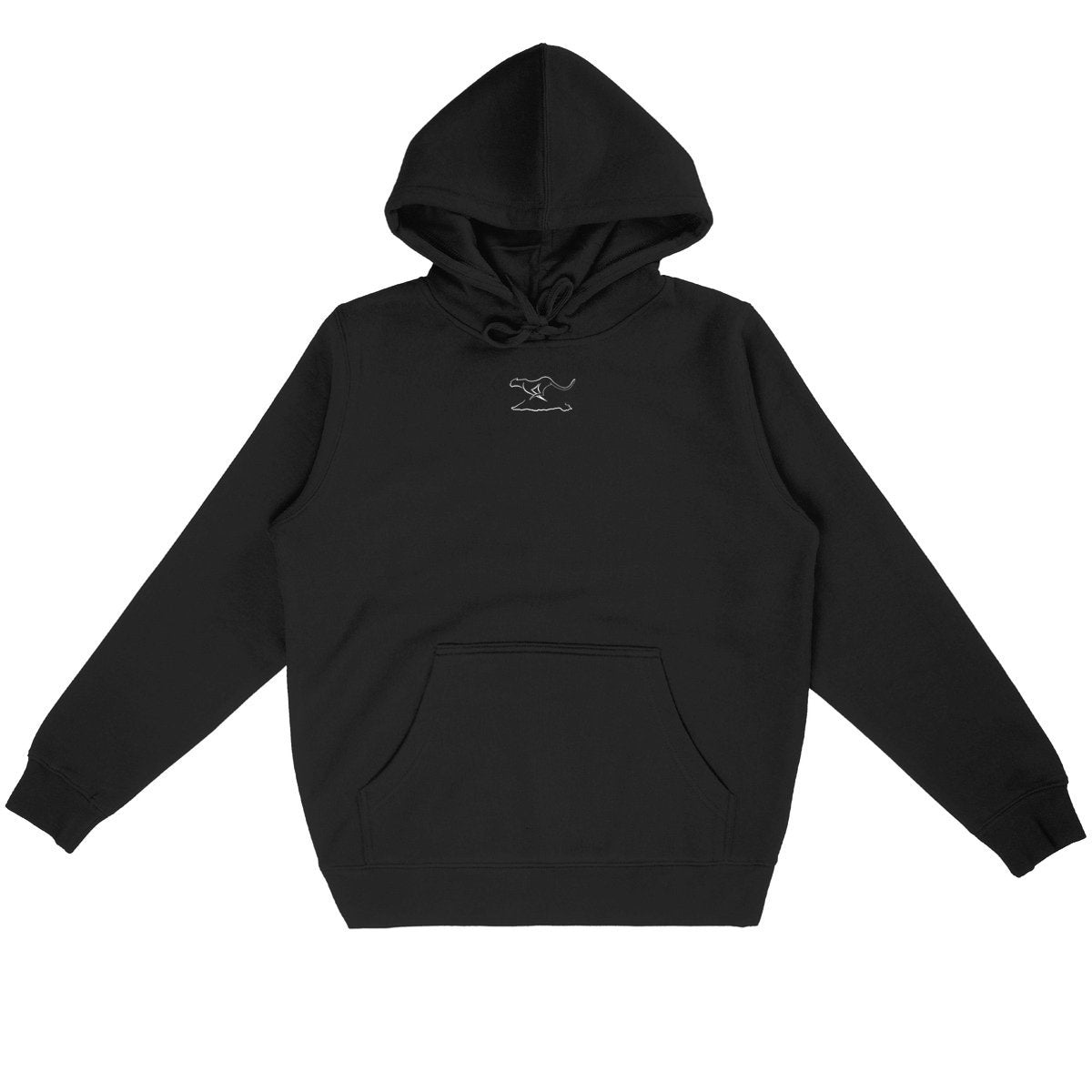 Sudadera ligera con capucha unisex: Logo + negro - frente_negro