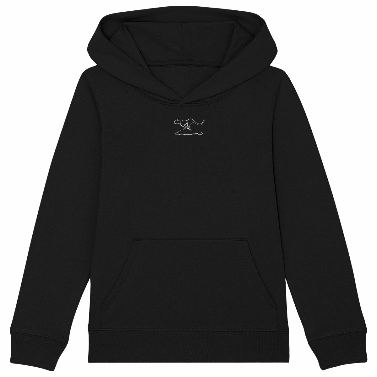 Sudadera con capucha NIÑOS Heavyweight; logo simple - frente_negro