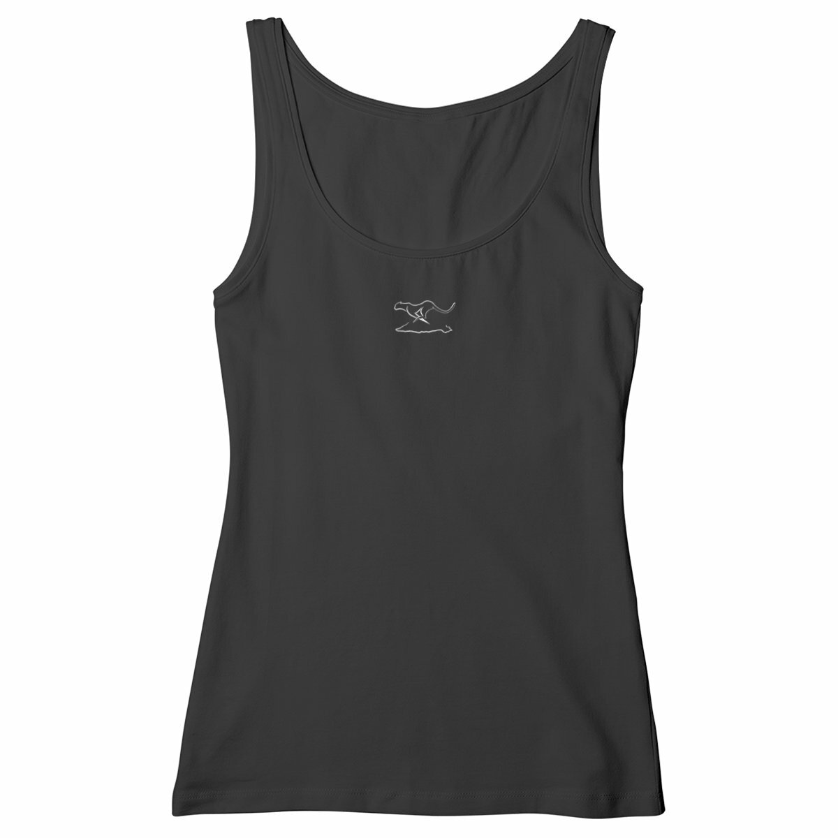 Damen-Tank-Top mit schmaler Passform; camiseta mujer - frente_negro