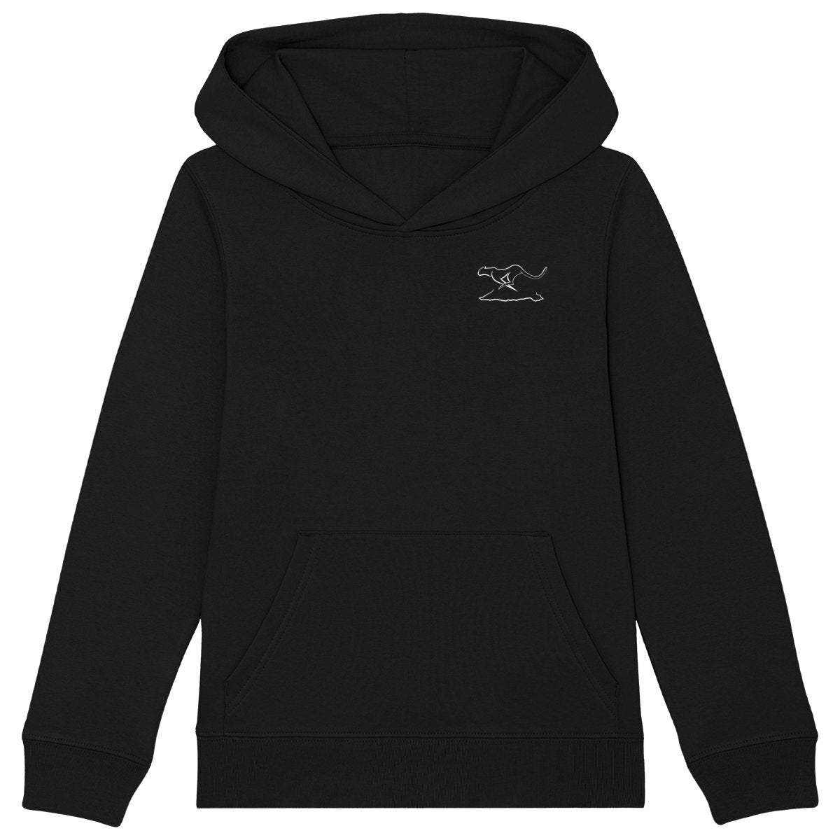 Sudadera con capucha Kids niños Heavyweight; logo arabe gympard - frente_negro
