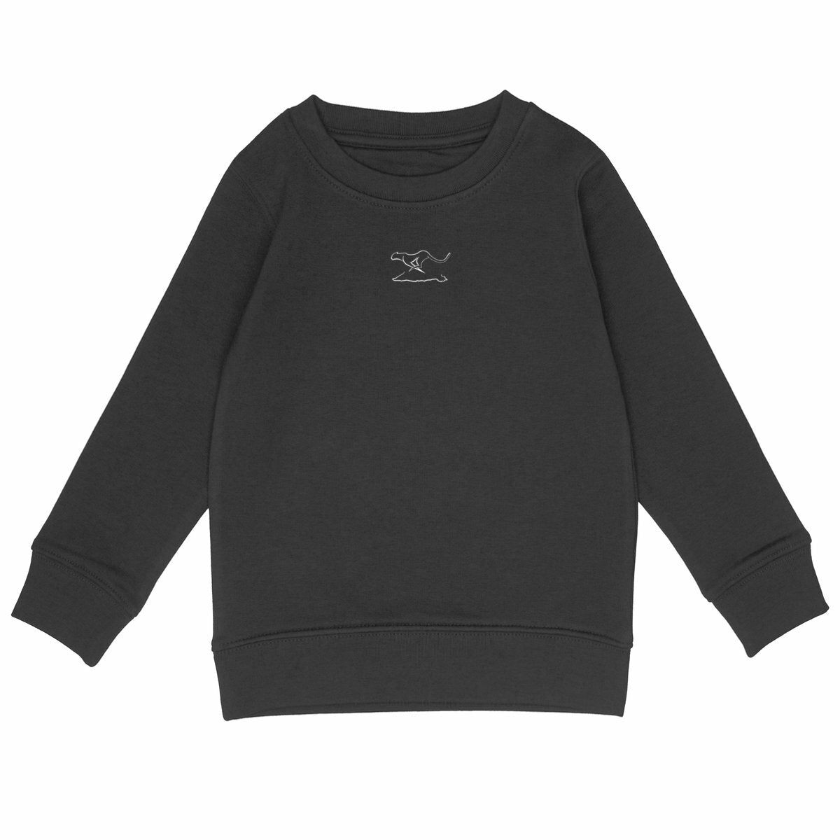 Sudadera ligera para niños: logo simple negro - frente_negro
