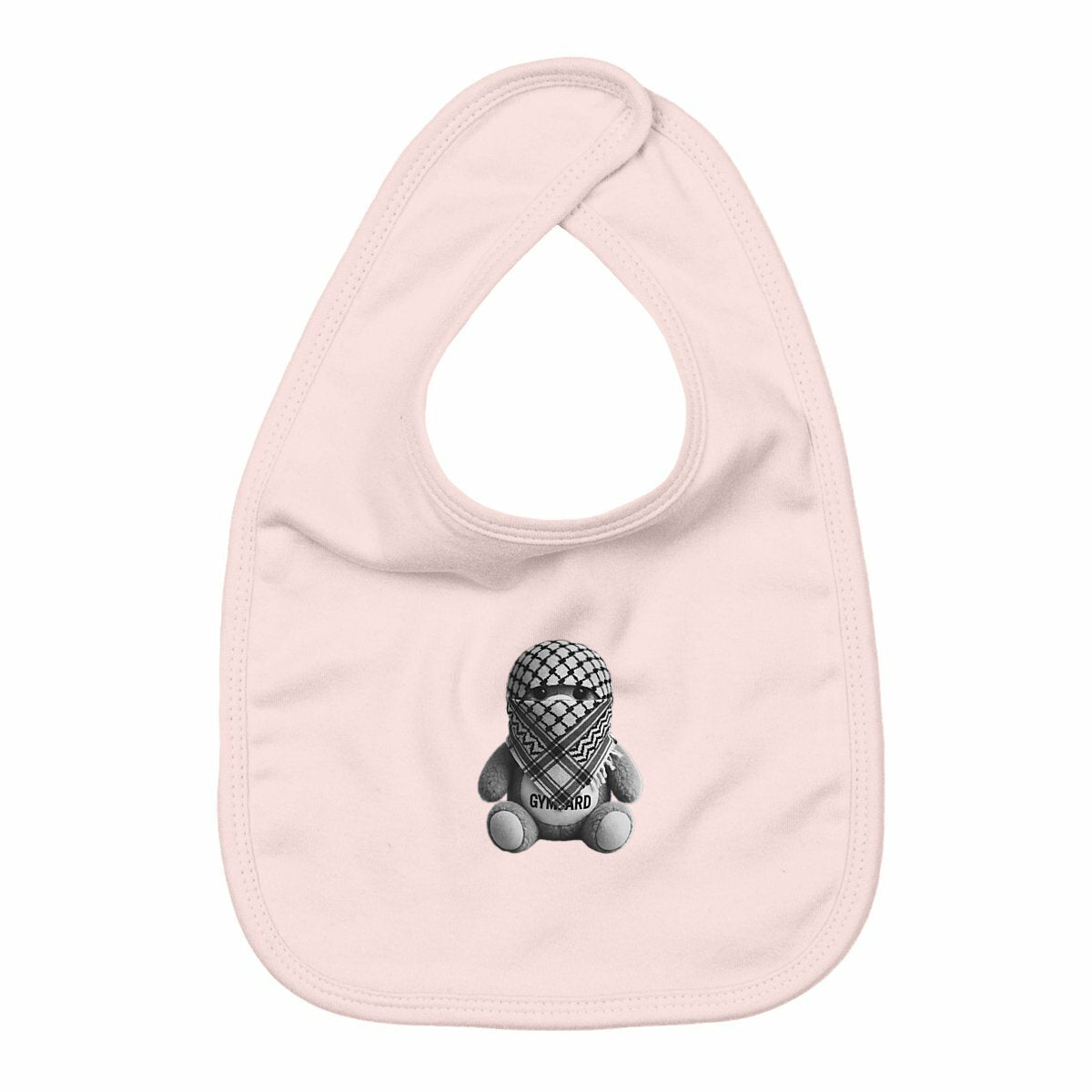 Babero: bebé: osito - frente_rosa