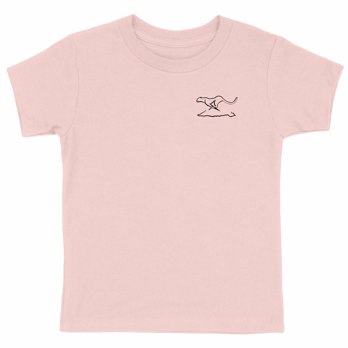 Camiseta pesada para niños: logo simple - frente_rosa