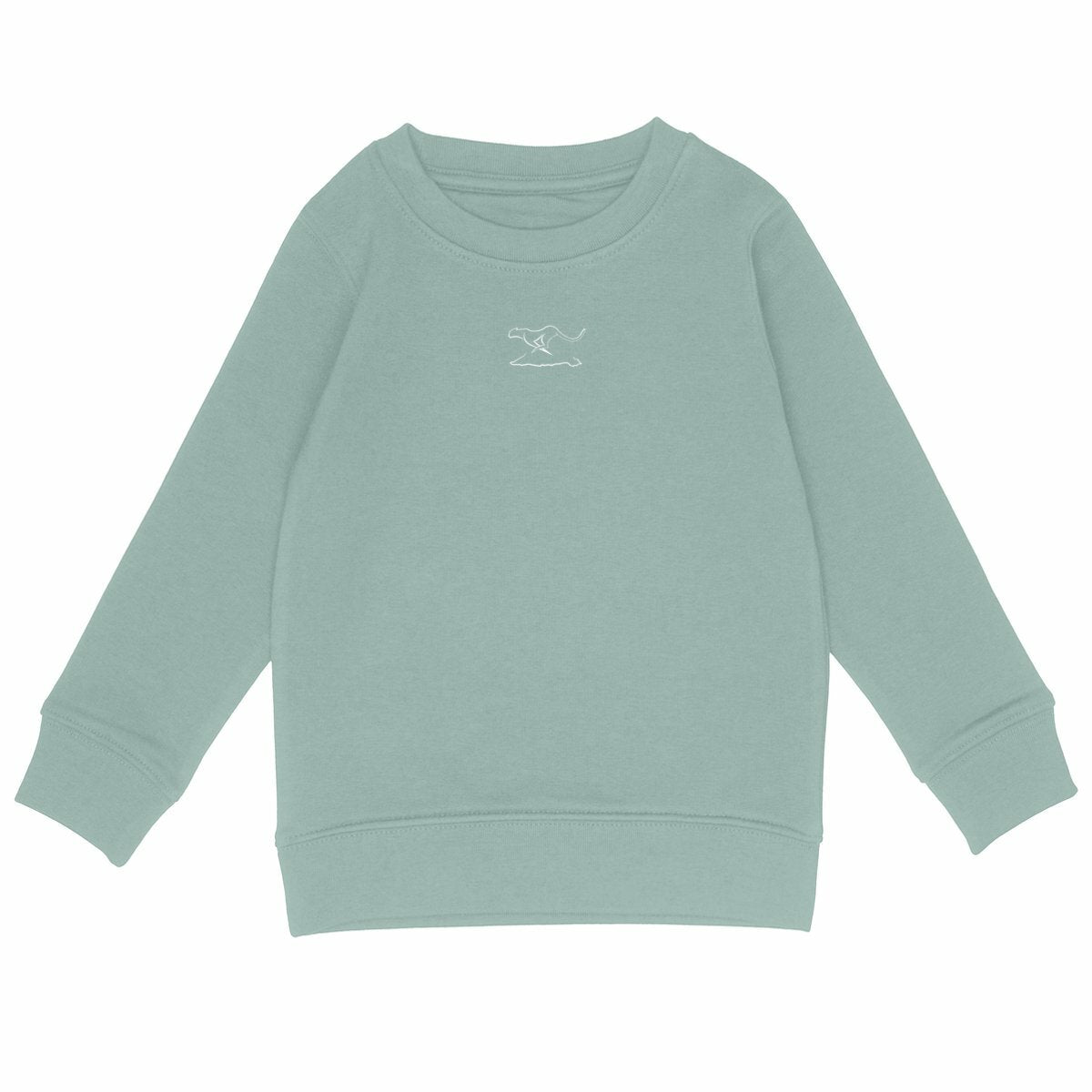 Sudadera ligera para niños: logo simple negro - frente_verde