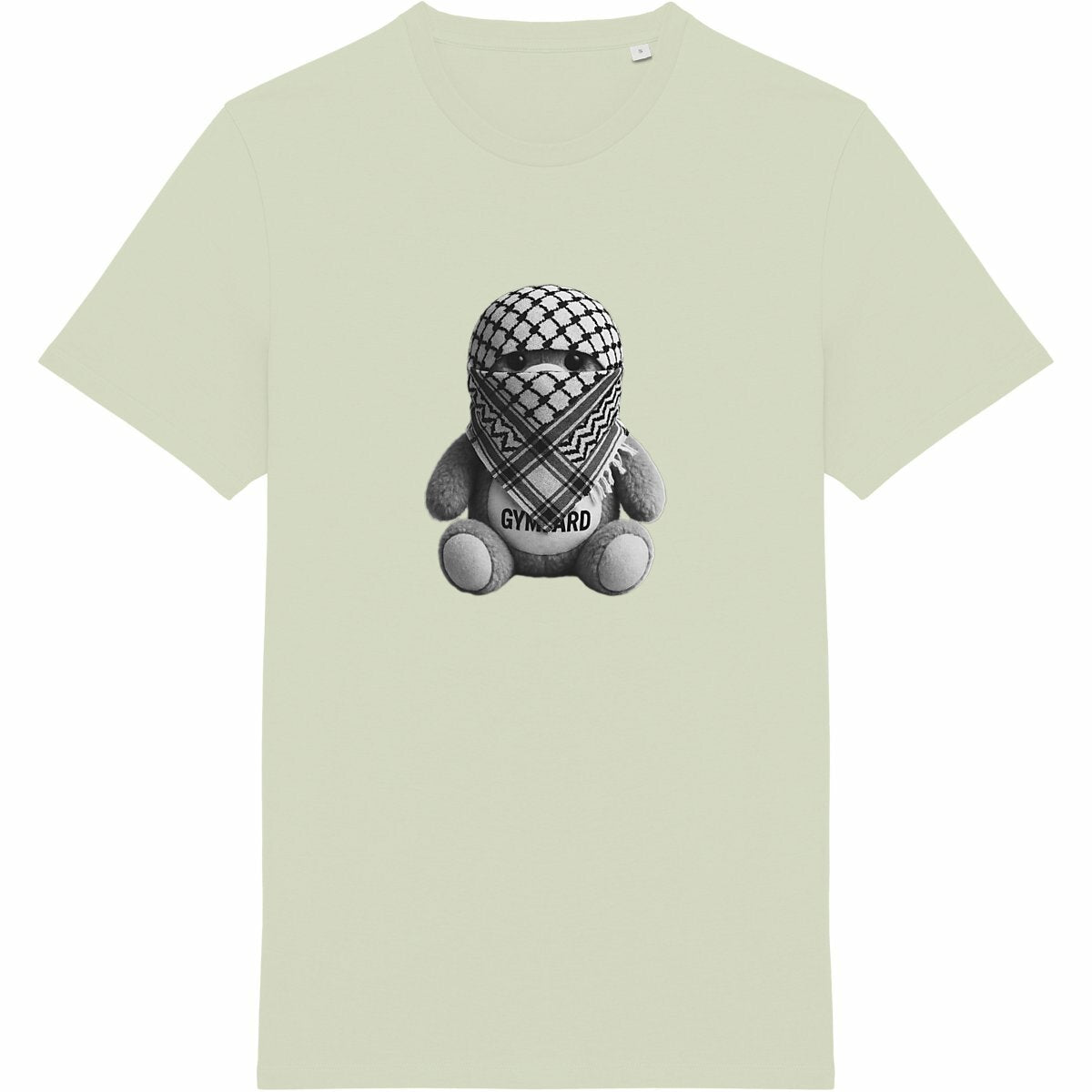 Camiseta unisex Made in Portugal: oso frontal - frente_verdeceladón